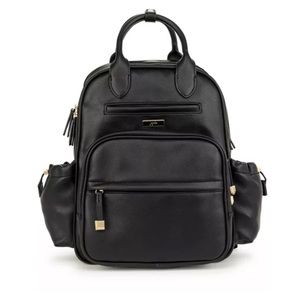 Jujube Million Pockets Faux Leather Diaper Backpack in Black Coffee